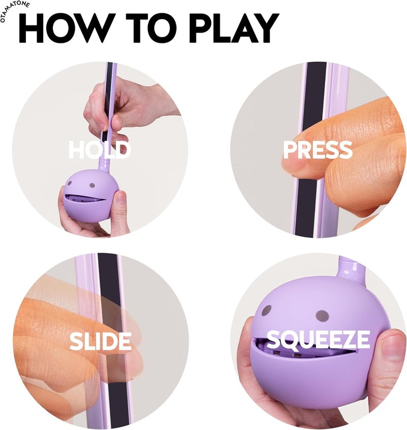 Otamatone آلة موسيقية إلكترونية يابانية محمولة من اليابان من استوديو مايو دينكي، هدية تعليمية ممتعة للأطفال والمراهقين والبالغين - بنفسجي - Image 2